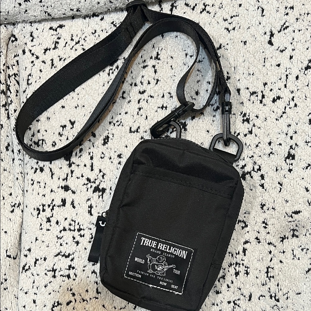 True Religion Black Convertible Crossbody Belt Bag